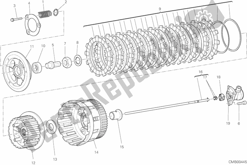 Todas as partes de Embreagem do Ducati Multistrada 1200 Enduro Touring 2017